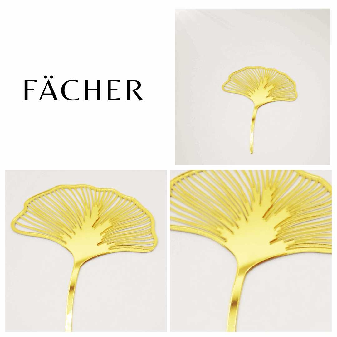 Cake Topper Gold "Fächer"
