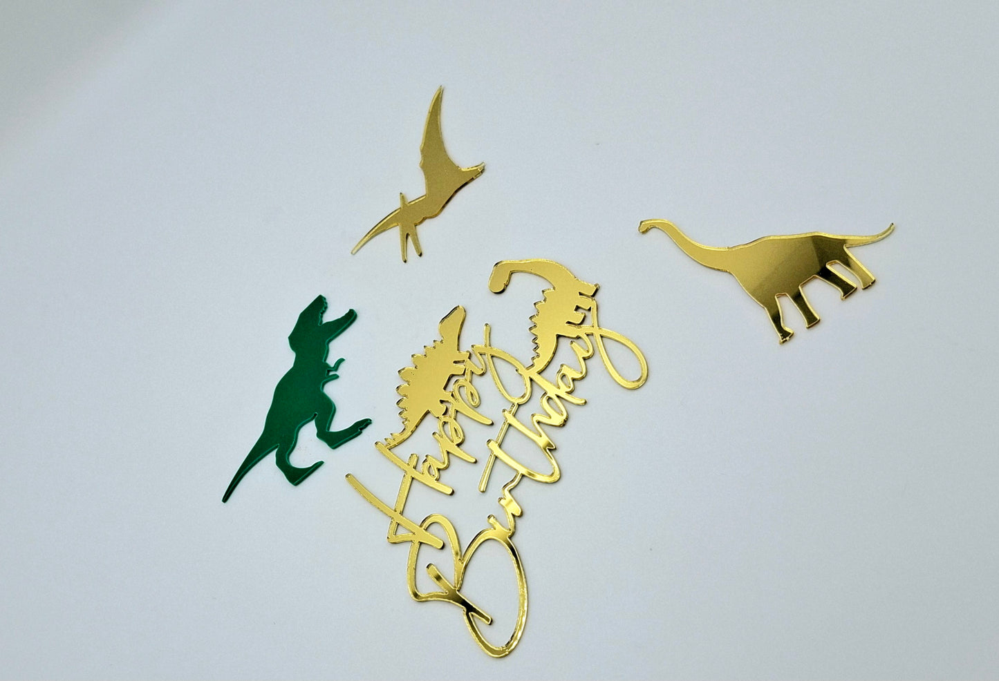 Dinofreunde in der Farbe Gold und Grün