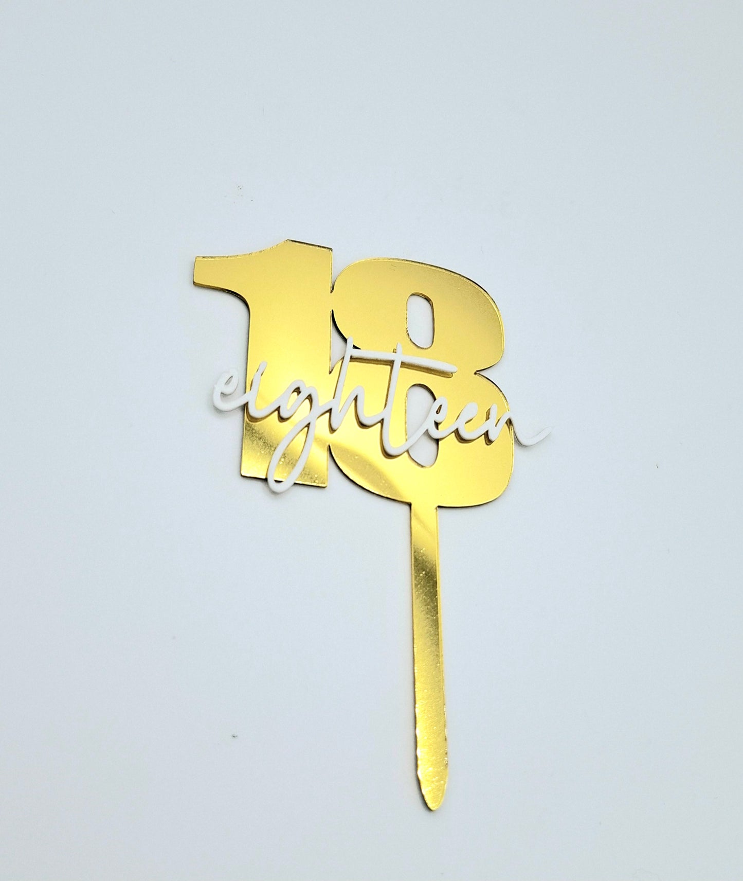 Cake Topper Gold "Zahl 18"