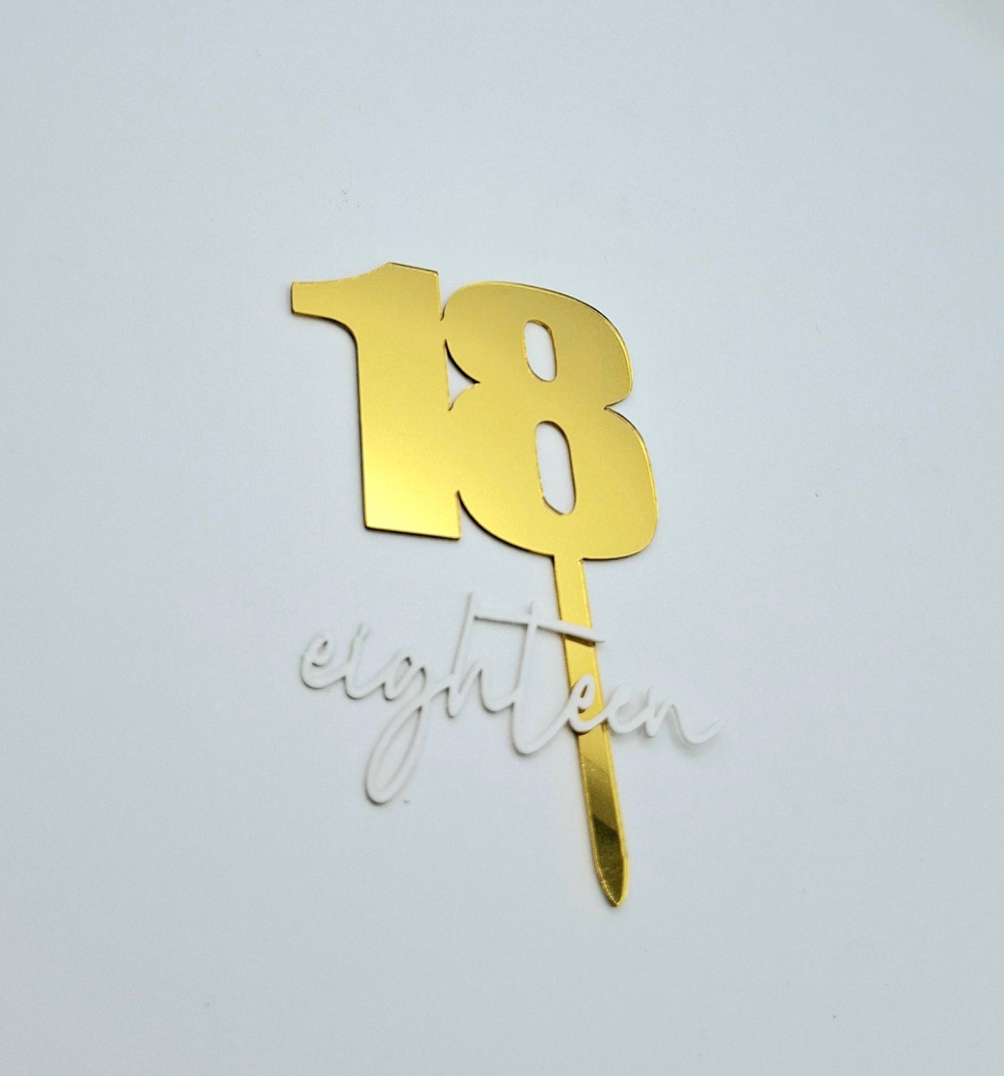 Cake Topper Gold "Zahl 18"