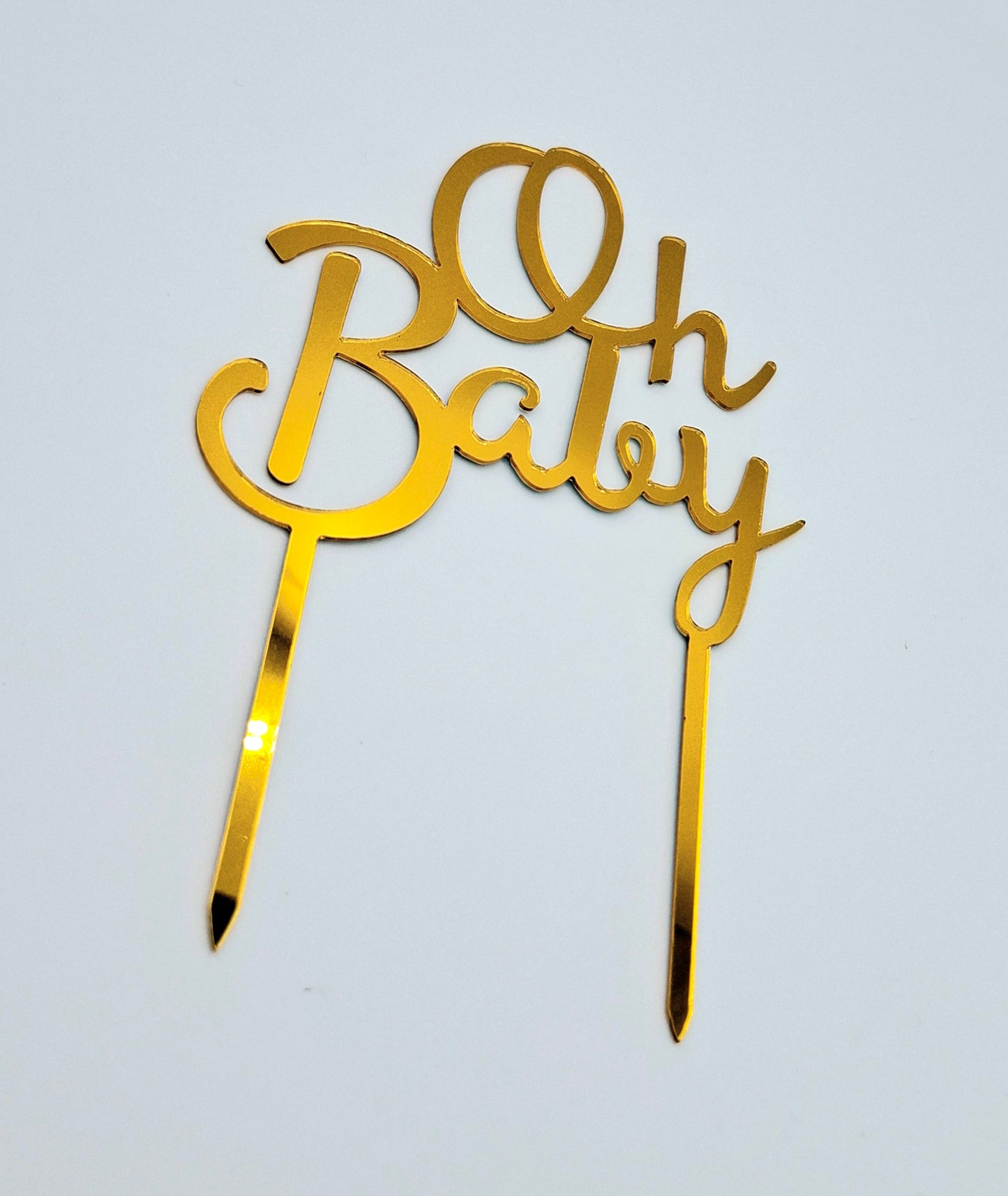 Cake Topper Gold "OhBaby"