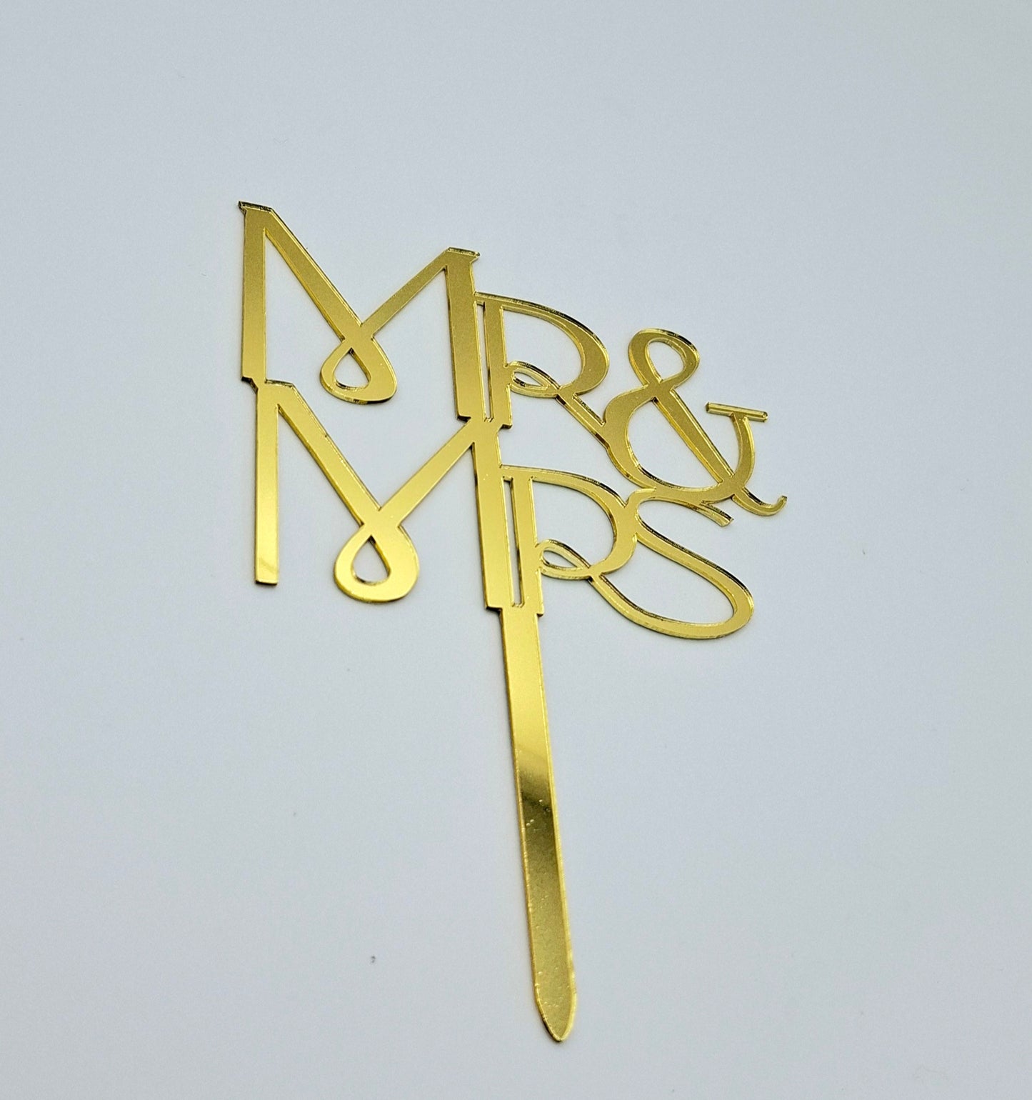 Cake Topper Gold "Mr&Mrs"