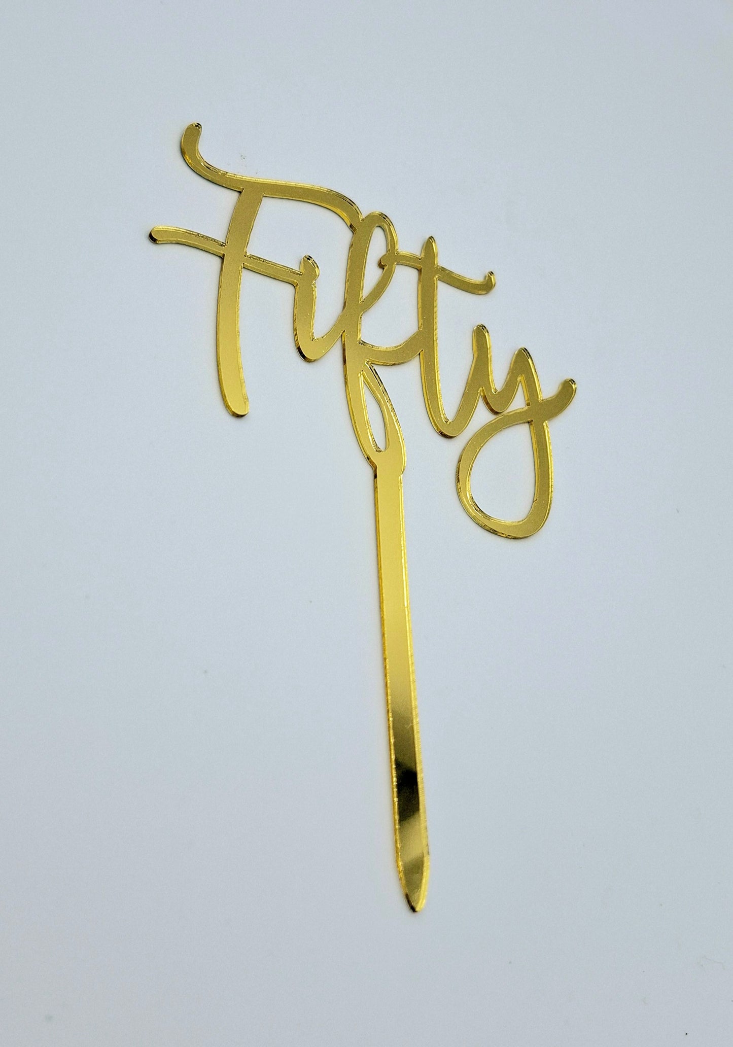 Cake Topper Gold "50"