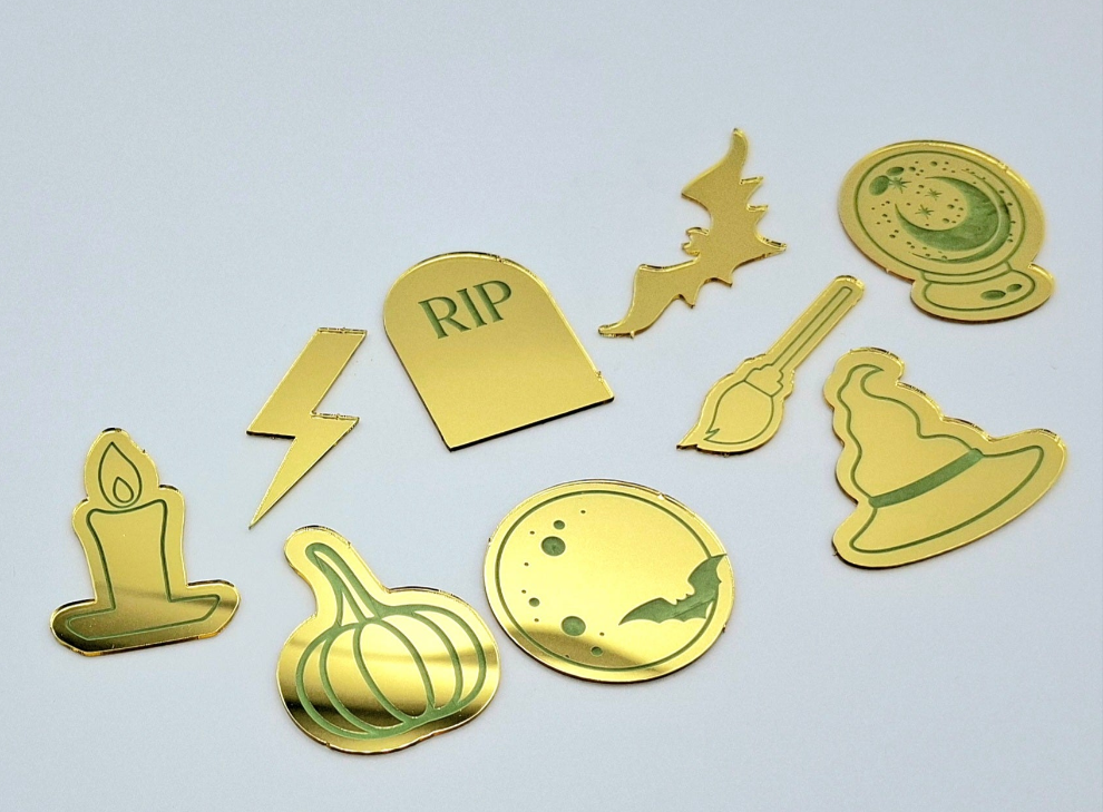 Dekorationen in Gold "Halloween"