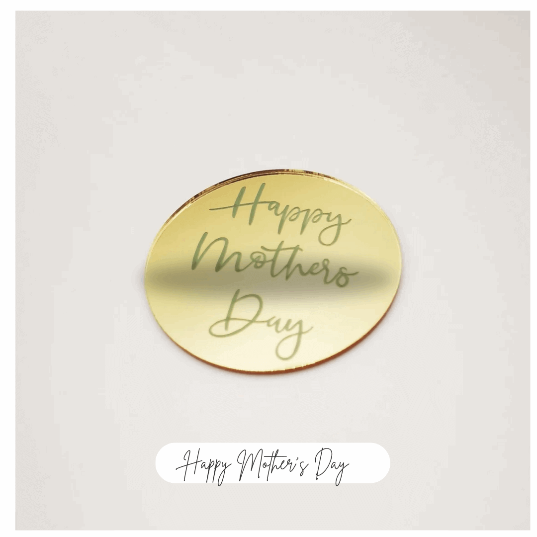 Cupcake Topper Gold "Muttertag"