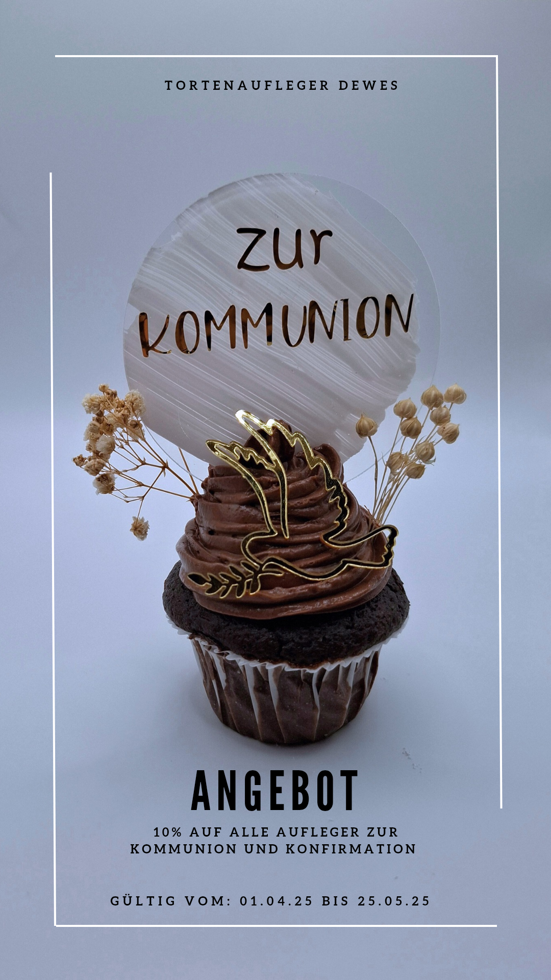 Tortenaufleger rund 18 cm Angebot Kommunion/Konfirmation