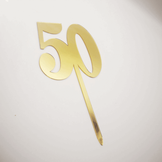 Cake Topper Gold "Zahl 50"