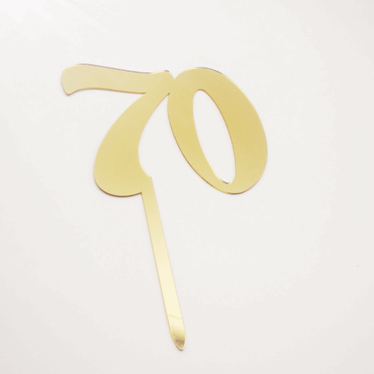 Cake Topper Gold "Zahl 70"