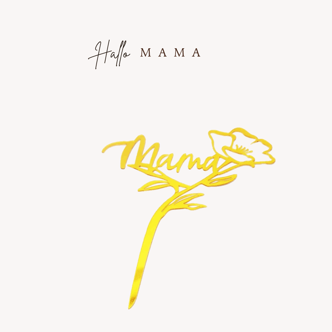 Cupcake Topper Gold "Mama"