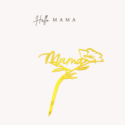 Cupcake Topper Gold "Mama"