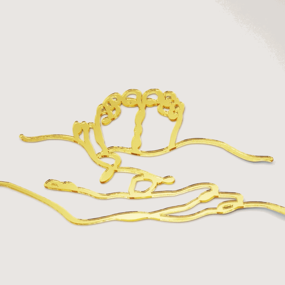 Cake Topper Gold "Baby"