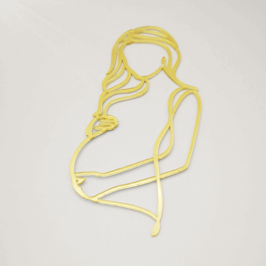 Cake Topper Gold "Schwanger/Babyparty"