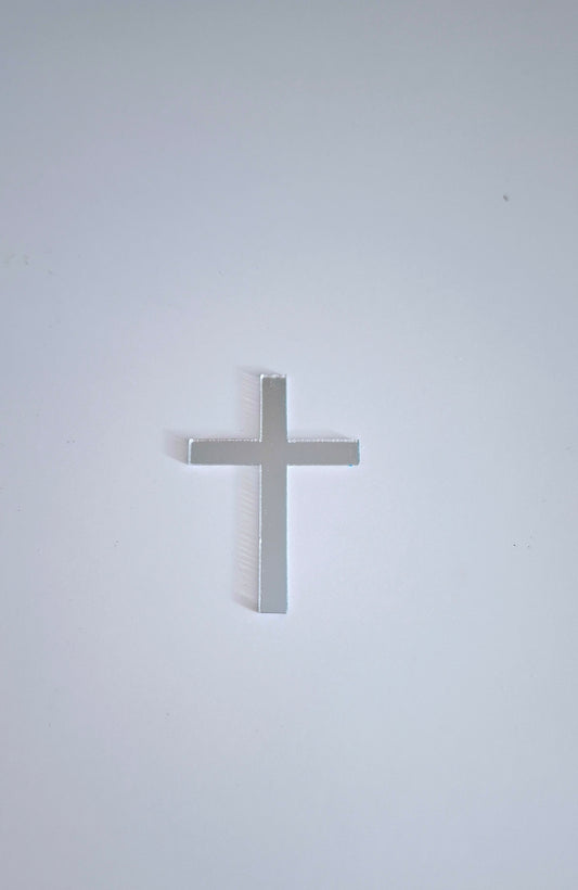 Tortendeko Kreuz "silber"